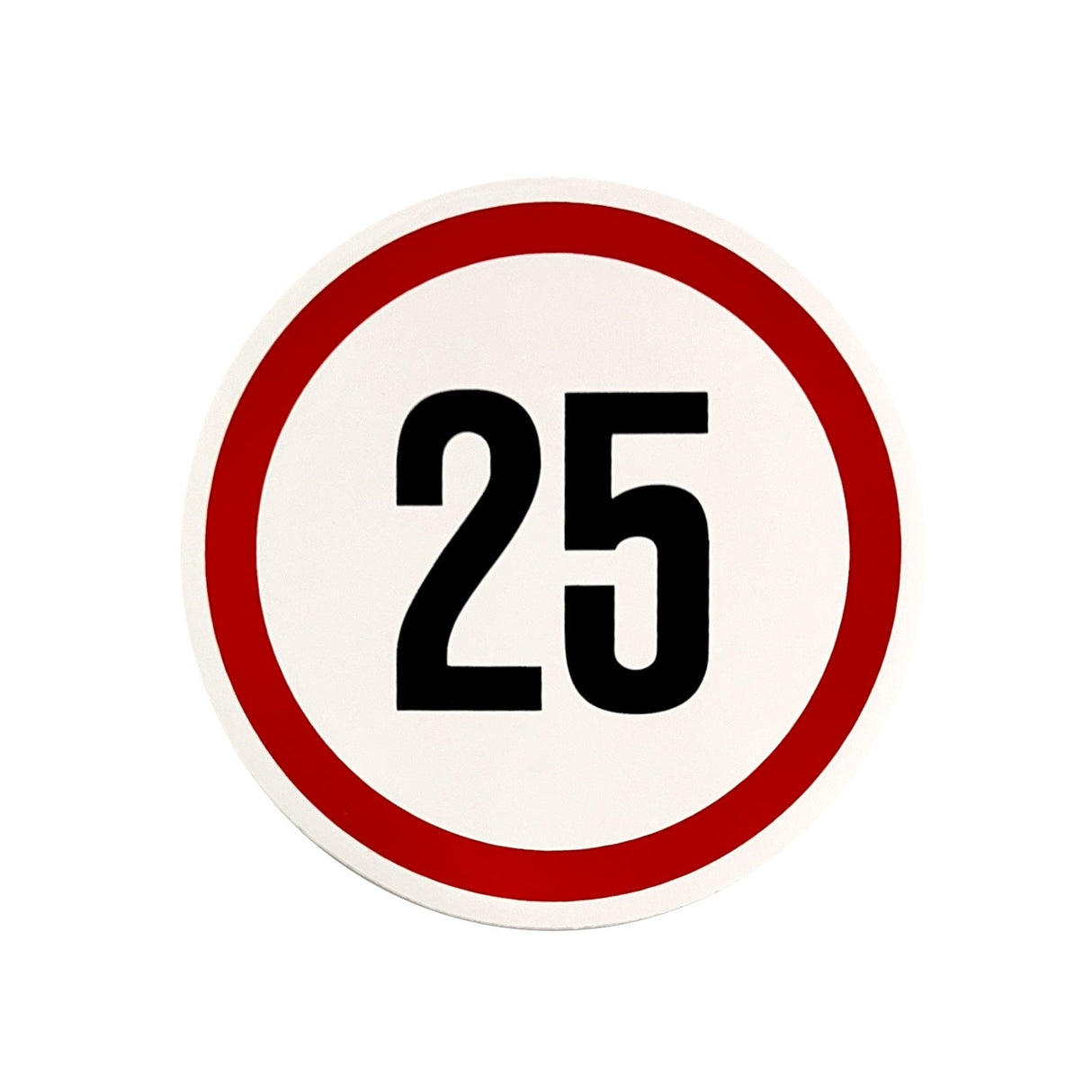 Reflective Speed Limit Sticker – 13 cm & 19 cm