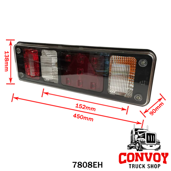 7-Chamber LED Rear Lamp with Triangular Reflector for Krone