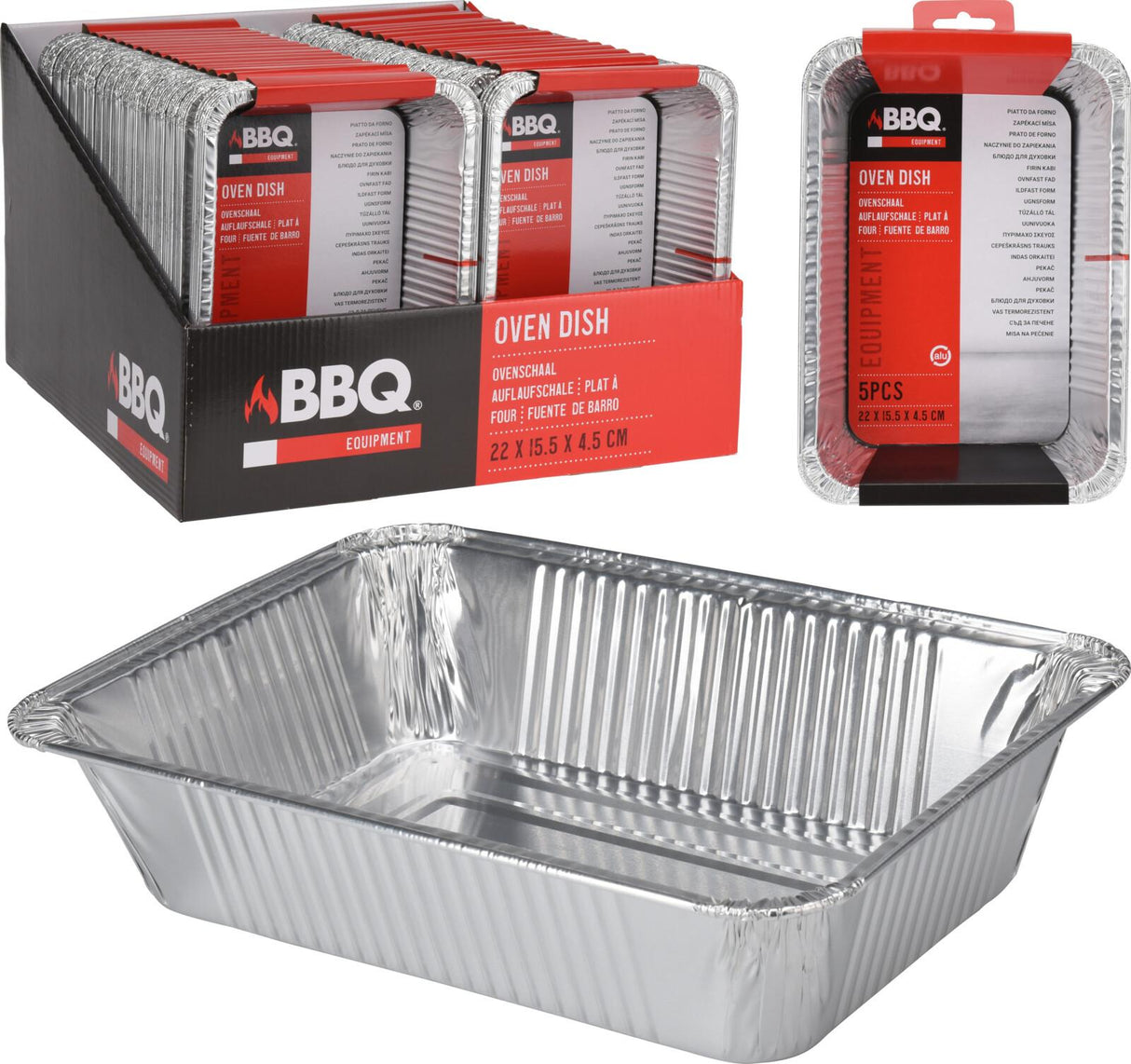 Aluminum Grill Tray Set for BBQ, 4-Pack