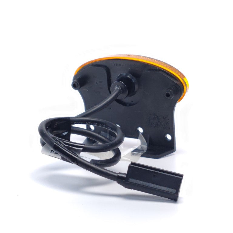 Luce di posizione LED ovale gialla con supporto Flatpoint II Aspöck