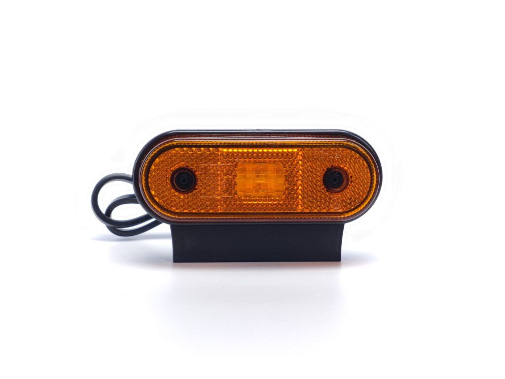 LED Position Lamp with Rounded Amber Holder, 4 LEDs