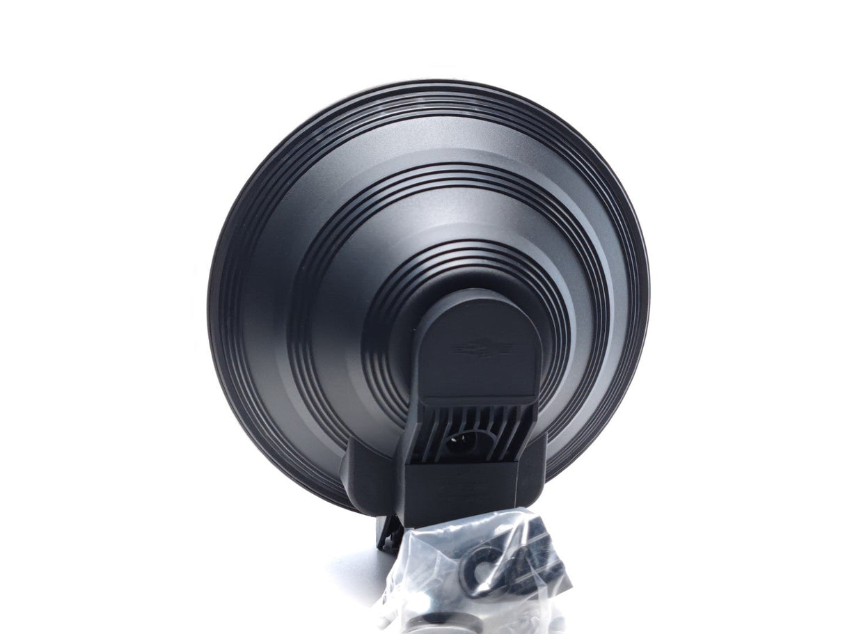 Round High Beam Headlight with White Lens and LED Position Light