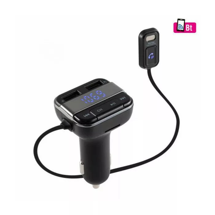 Bluetooth Car Hands-Free Kit with FM Transmitter & MIC
