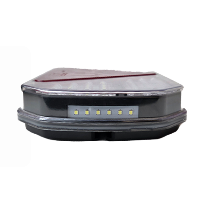 LED Rear Light, 6-Function, Triangle Reflector, 12V-24V