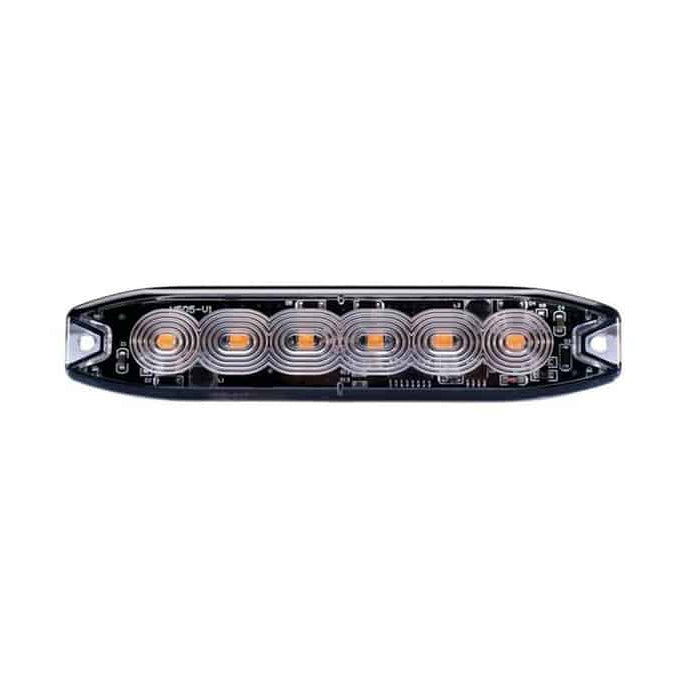 Slim Amber Strobe Light 6LED 19 Modes – Auxiliary Warning Lamp