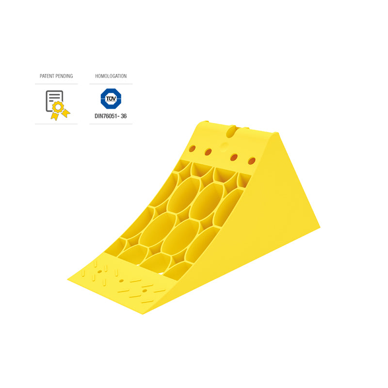 Plastic Wheel Chock with Metal Reinforcement