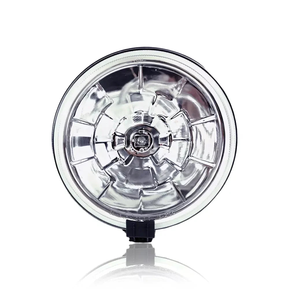 Faro largo alcance circular con lente blanca y bombilla H3 de 12V, 160 mm