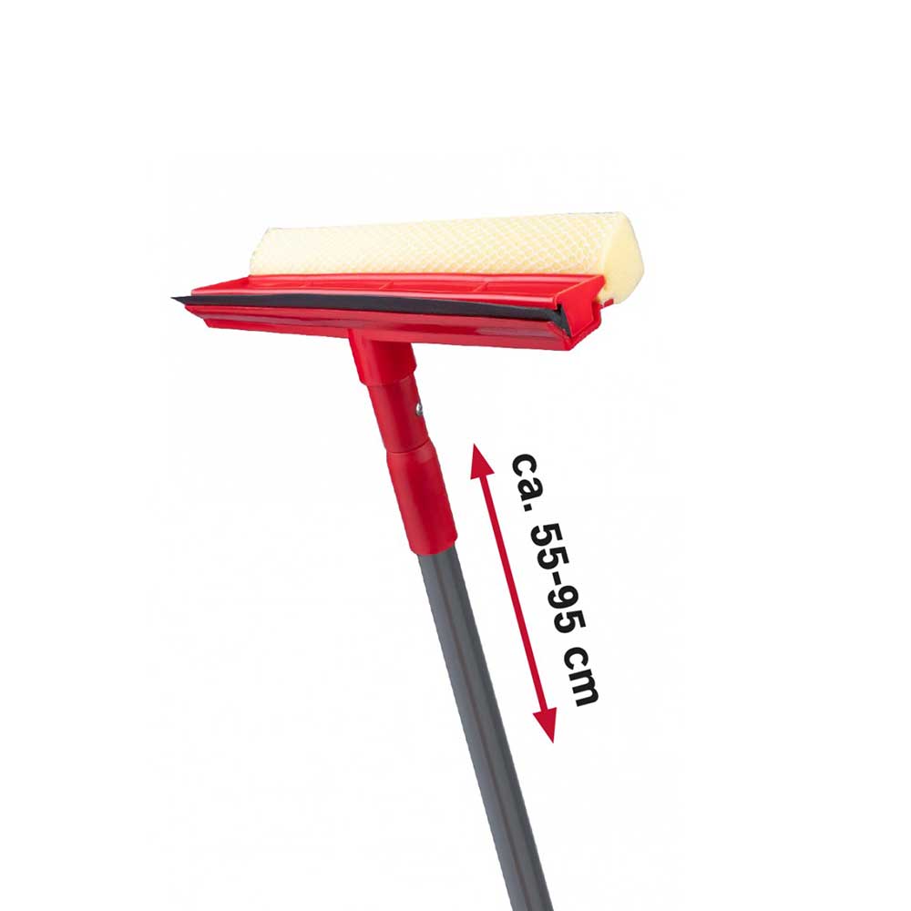 2-in-1 Telescopic Window Squeegee with Sponge, 55–95 cm