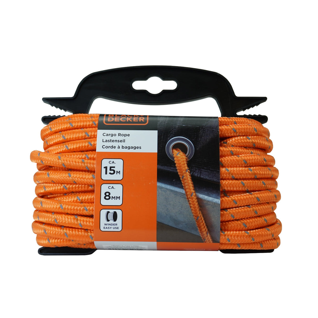 Black and Decker Polypropylene Rope, 8 mm x 15 m