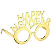 Gafas de fiesta doradas Happy New Year