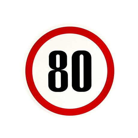 Reflective Speed Limit Sticker – 13 cm & 19 cm