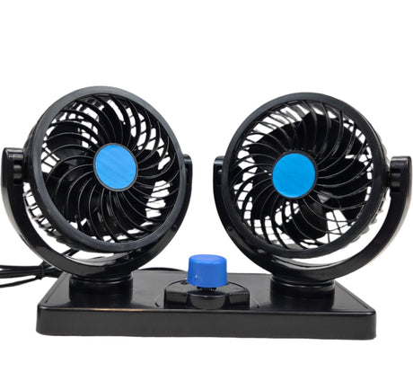 Double Head Car Fan 2x15cm