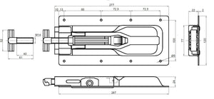Recessed T-Latch Sidewall Lock