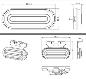 LED Position Lamp Rounded Transparent 12-36V