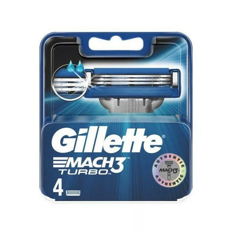 Gillette Mach3 Turbo Razor Blade Refills (Pack of 4)