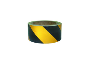 Reflective Tape 5cm Black-Yellow Striped