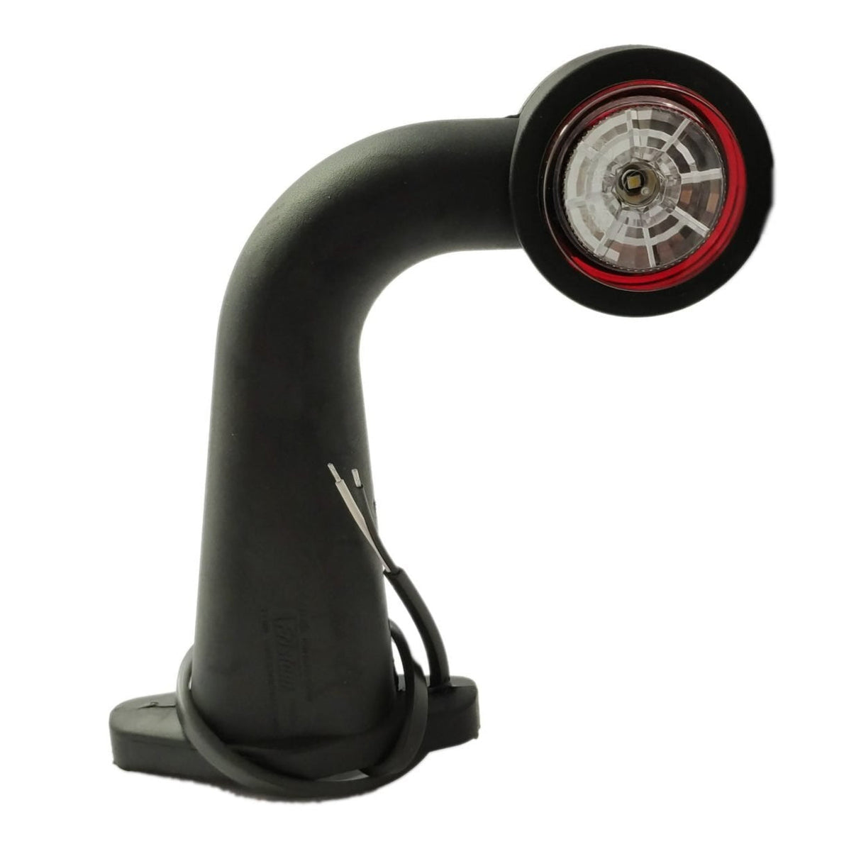 Wide-Angle LED Marker Lamp with Flexible Arm and Microprism Lens