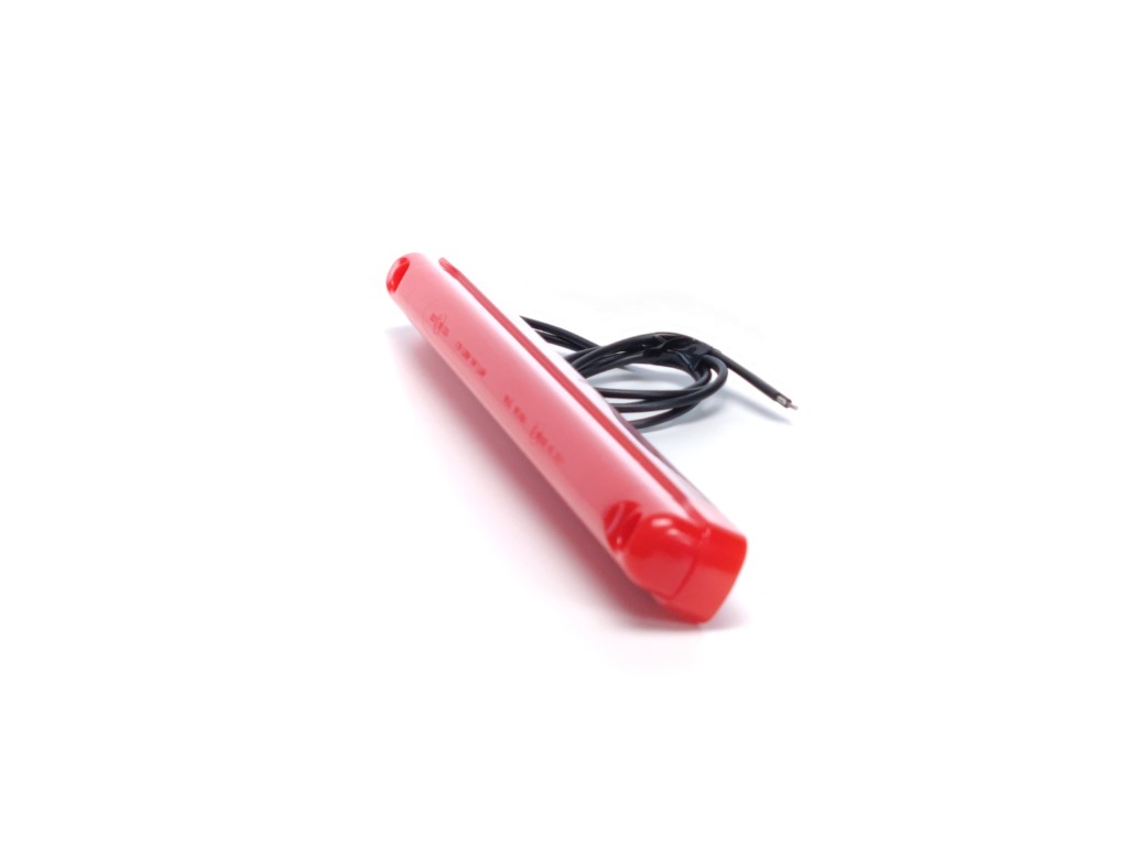LED Rear Position Lamp Red 24cm Frosted Glass 12/24V