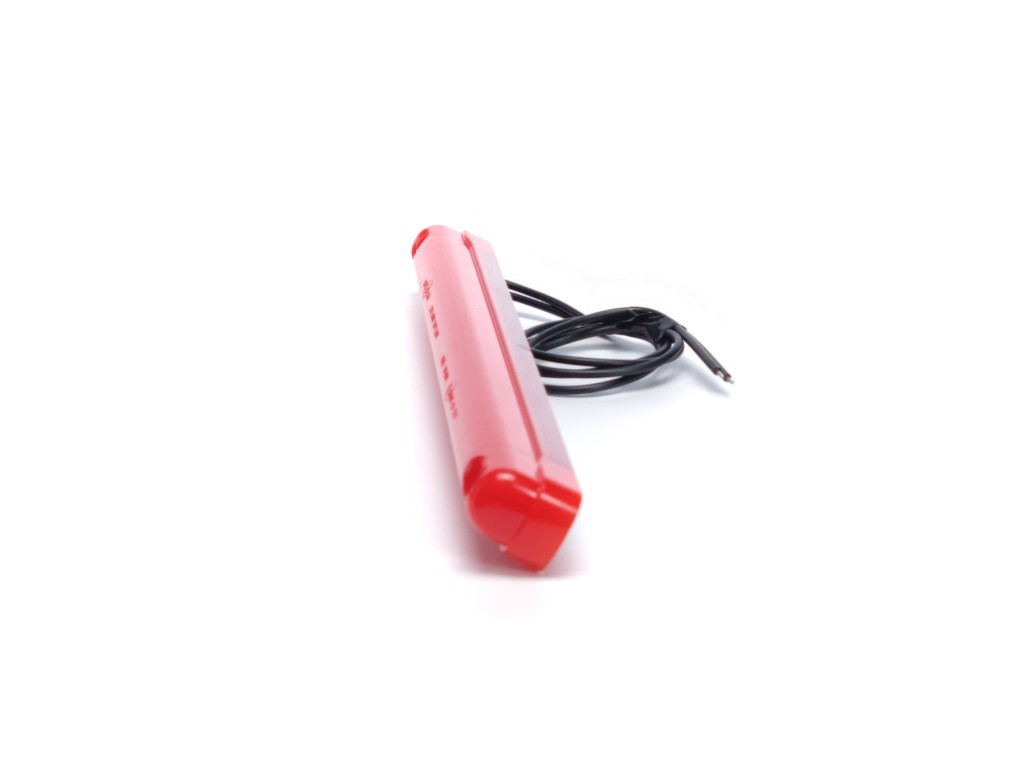 LED Rear Position Lamp Red 24cm Frosted Glass 12/24V