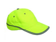 Hi-Vis Baseballcap mit Reflexstreifen – verstellbar, neon-gelb