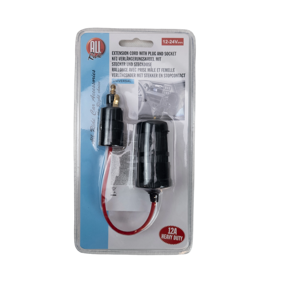 Cigarette Lighter Socket Adapter Plug, 12A