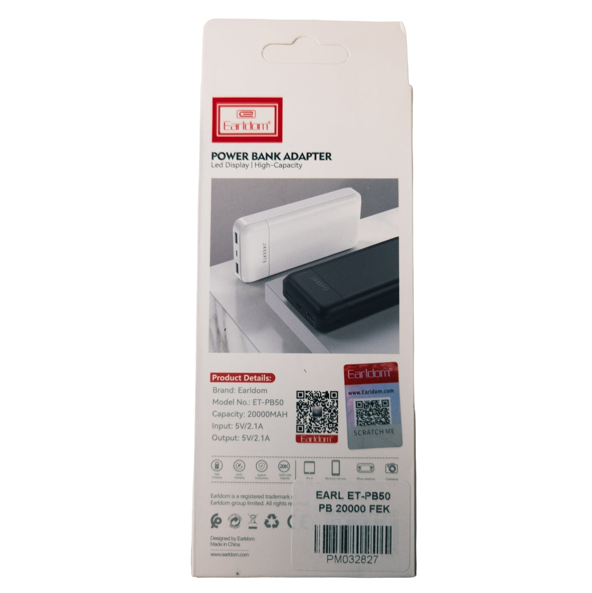 Power Bank 20,000mAh Black 5V/2.1A