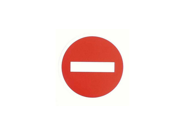 No Entry Sticker