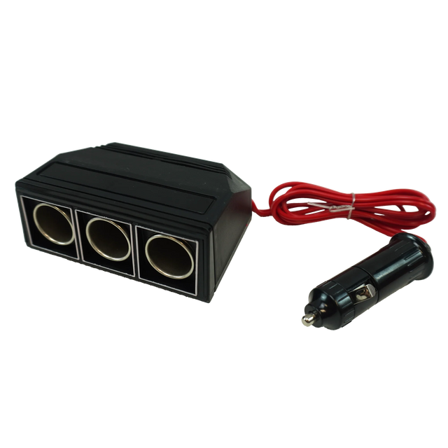 3-Socket Car Cigarette Lighter Adapter, 12A