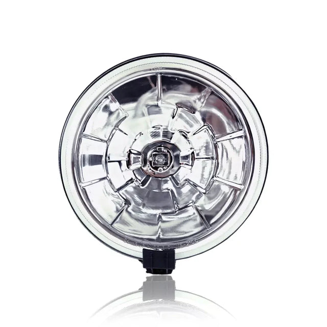 Faro largo alcance circular con lente blanca y bombilla H3 de 12V, 160 mm
